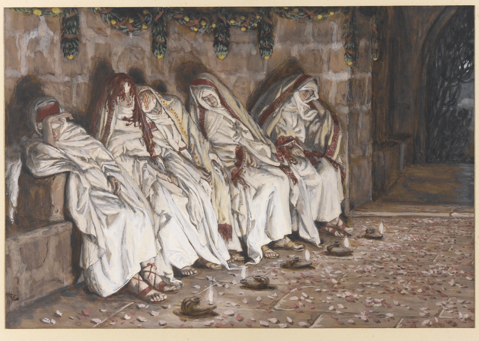 James Tissot (1836-1902), Przypowieść o pannach, 1880s Panny