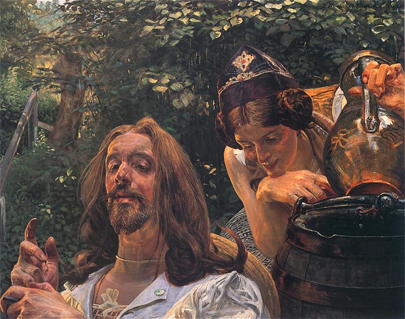 Jacek Malczewski, Chrystus i Samarytanka, 1911