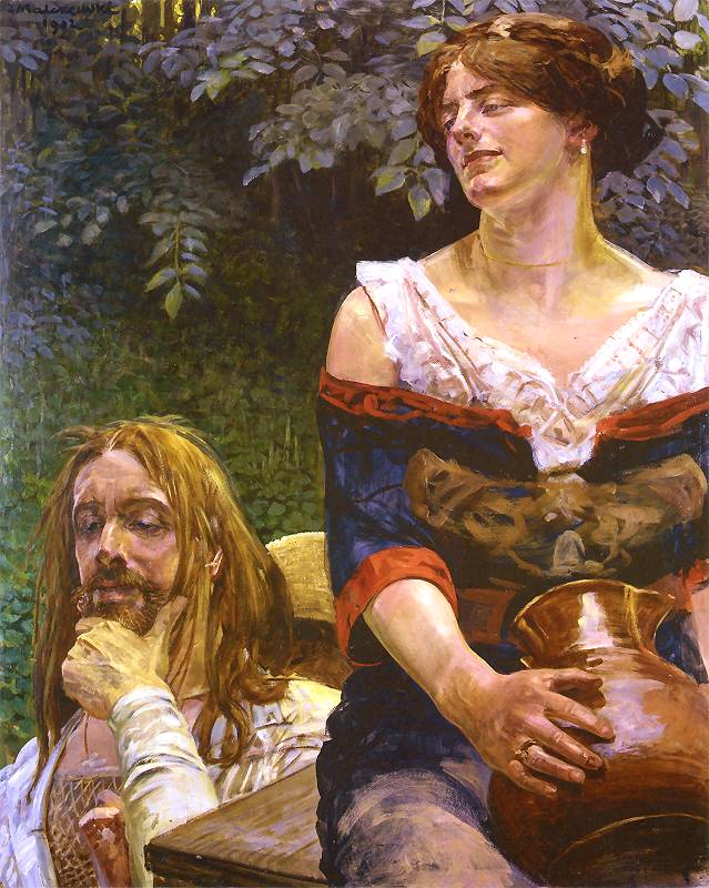 Jacek Malczewski, Chrystus i Samarytanka, 1912
