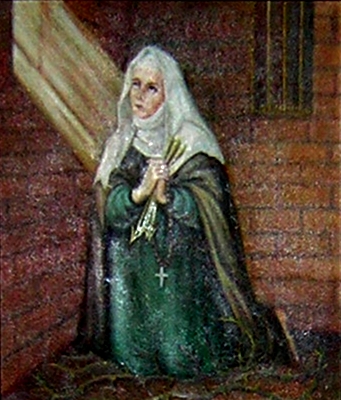 bł. Dorota z Mątowów w swojej celi